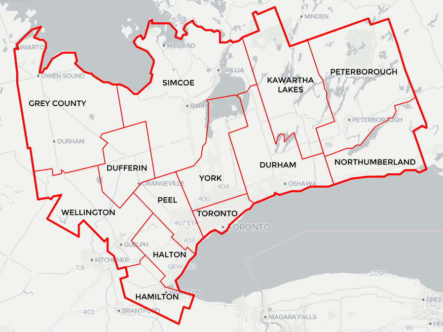 TREB Coverage Map